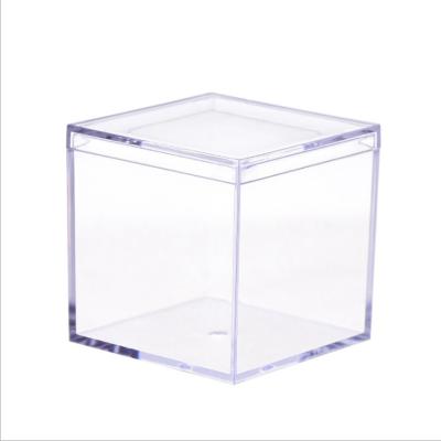 China Custom Clear Plastic Food Grade PET Small Decorative Wedding Square Cake Boxes for sale