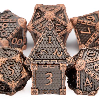 China Dnd Solid Dies Mtg Metal D6 Solid Dies For Mtg Box Playing Game With D&d Polyhedral Dies for sale