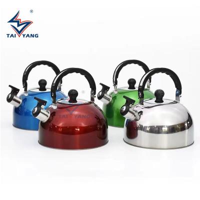 China Sustainable Custom Logo Stove Top Water Teapot Outdoor Camping Stainless Steel Whistling Kettle for sale