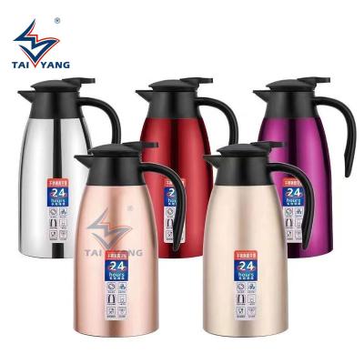 China PORTABLE Hot Selling Colorful 304 Stainless Steel Vacuum Heat 24 Hour Coffee Pot Kettle 2.0L Coffee Keeper for sale