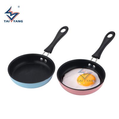 China Chinese Style One Mini Egg Pan, 4.7 Inch (About 11.9cm) 12cm Mini Egg Pan With Handle Heat Resistant Nonstick Pan, Portable Camping Co for sale