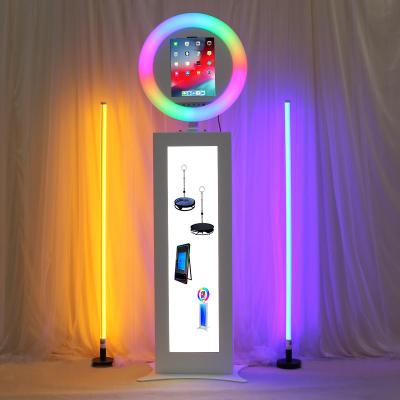 China Split Screen / All-in-1 / LCD / Handheld ipad photo booth with lcd screen 9.7 pulgadas ipad booth with case booth 10.2 Portable Bag Travel Led Ring Roamer for sale