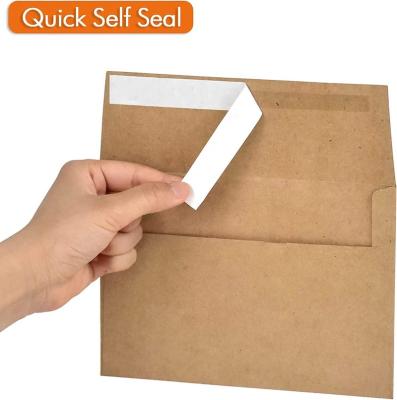 China Business Envelope Coin Mini Card A7 Business Offering Catalog Envelopes Custom C6 Kraft Paper Envelope for sale