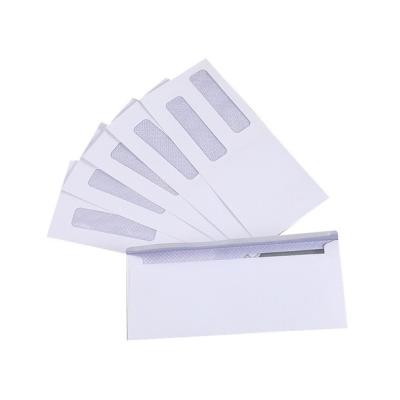 China Business Envelope Factory White Paper Self Adhesive DL Skin and Seal Wraps Security Glue Windows 110*220mm 8# 9# 10# 500/box for sale