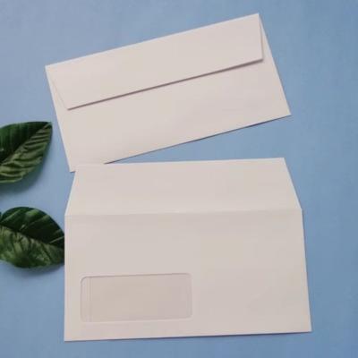 China Business Envelope 10 # 18 mm Standard Size One-Stop Area Wide Adhesive Stick On White Paper Envelope for sale