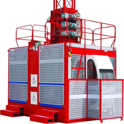 China Another 1 Ton 2 Ton Double-cage Construction Passenger Crane Manufacturer for sale