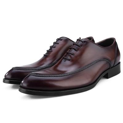 China 2020 Anti-Smell Stylish Men Wedding Genuine Leather Oxford Shoes Italian Handmade Stylish Shoes for sale