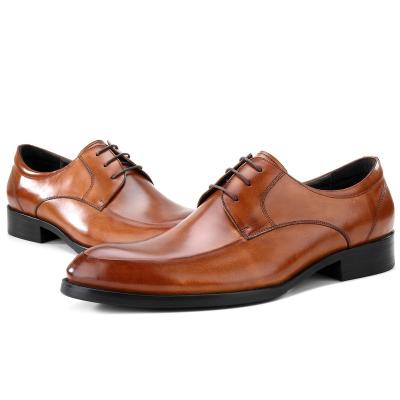 China High Level Good Quality Classic Light Medium Round Derby Oxfords Genuine Leather Casual Stylish Shoes For Men for sale