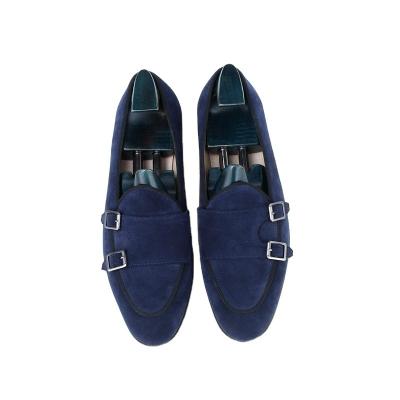 China Wholesale Flat Men's Handmade Genuine Leather Leisure Loafer Casual Shoes Blue Black Slip On Flats From Factory ALLT77-K2 for sale