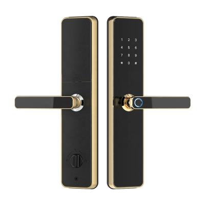 China Anti-peep Code Locks Front Tuya Rfid Card Electronic Digital Entry Keyless Keypad Door Lock Smart Fingerprint for sale