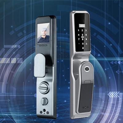 China New Tuya Code Anti-peep APP Camera Biometric Electronic Door Lock Key Lock Electronic Key IC Card Unlock Face Fingerprint Lock for sale