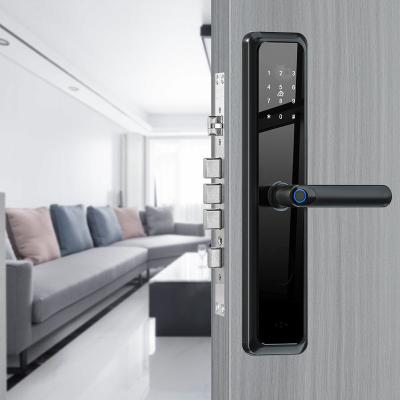 China Anti-peep Code Smart Rfid Digital Ttlock Hotel Door Fingerprint Handle Security System Keyless Entry Guangdong Hyh Electronic Fingerprint Lock for sale