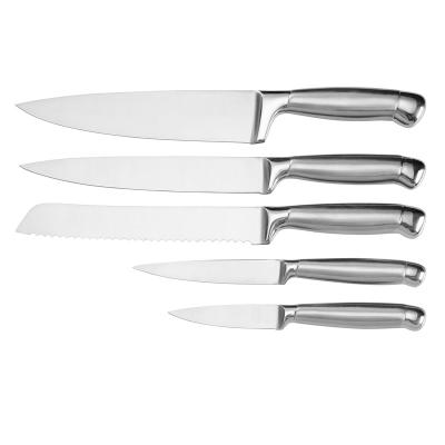 China Disposable 5 Piece Stainless Steel Knife Set for sale