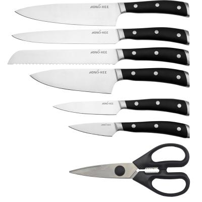 China Best Selling Disposable Knife Set Stainless Steel ABS Handle 7 Pcs Kitchen Knives for sale