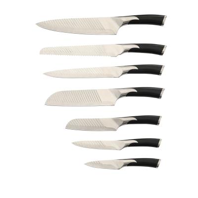 China Disposable Fluted Blade Kitchen Knives With 430 Stainless Steel ABS Handle for sale