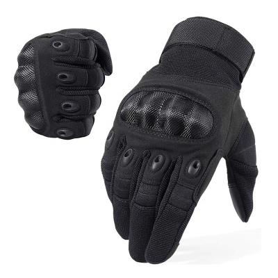 China Comfortable Custom Hard Knuckle Protect Full Finger Army Military Tactical Gloves for sale