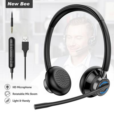 China 20-20KHz Wired USB Computer Headset Call Center Desk Phone Earphones To Meet PC Smartphones Brand On Tablet for sale