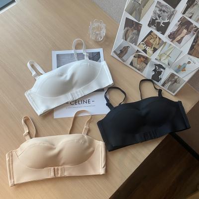 China Beauty Summer Breast Wrap Small Chest Invisible Anti-Slip Dress Bra Women's Underwear Anti-Bacterial Strapless Anti-Slip Back Bra Wedding for sale