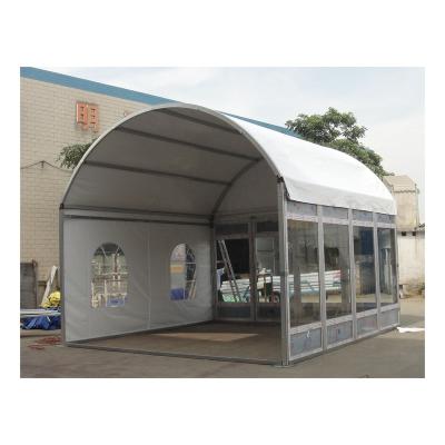 China As long as there is wholesale outdoor waterproof 5x5 glass wall arch roof arcum tent open space party curved tent on sale for sale