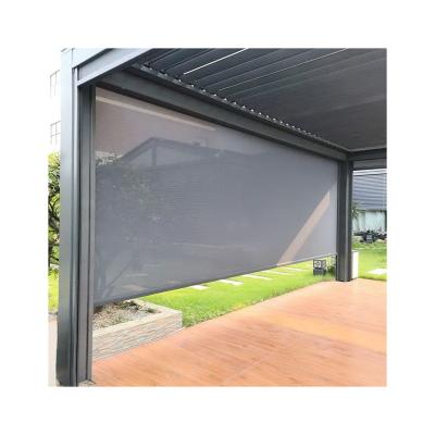 China Wholesale Anti-UV Automatic Aluminum Louvered Pergola Backyard Waterproof Outdoor Pergola With Led Light for sale