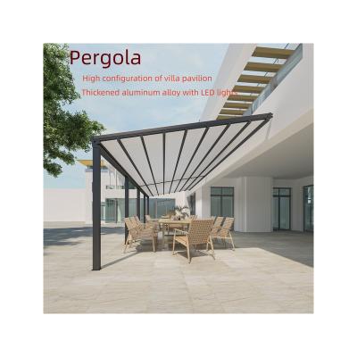 China High Wind Resistance Aluminum Pergola Tent Garden Frame PVC Rainproof And Sunscreen Tent for sale