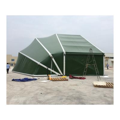 China Easy To Disassemble And Can Be Recycled Many Times Professional Green Aluminum Waterproof Tent Fold Up Curved Tent For Outdoor Camping for sale