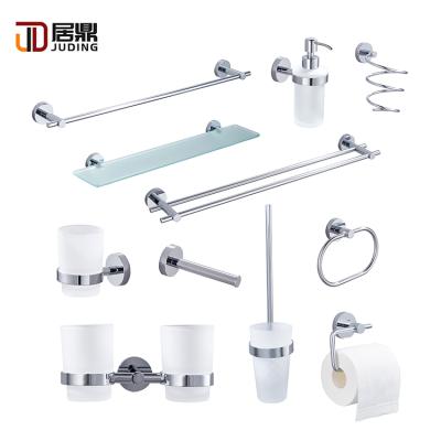 China Viable Custom Design Sets Zinc Alloy Finish Chrome Toilet Bathroom Washroom Accessories Hotel Bathroom Accessories for sale