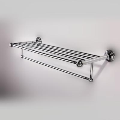 China BRIEF Chrome Wall Mount Bath Brass Towel Rack Bathroom Accessories Classic Design for sale