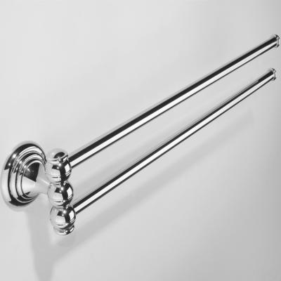 China BRIEF Classic Design Wholesale Price Brass Bathroom Bath Two Arm Towel Rack for sale