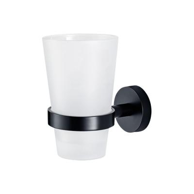 China Durable Bathroom Accessories Round Base Wall Mount Bath Tumbler Cup Holder for sale