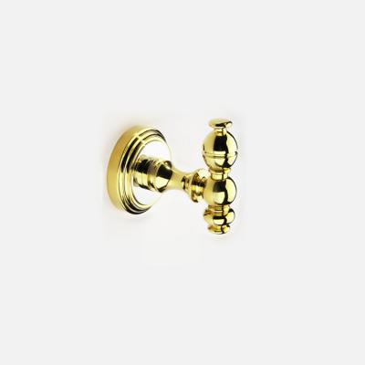 China Modern Classic Brass Chrome Bathroom Hook Gold Pvd Design Single Hook for sale