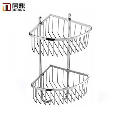 China Latest 304 Stainless Steel Shower Caddy Bathroom Corner Triangle Shelf Sustainable Room Storage for sale