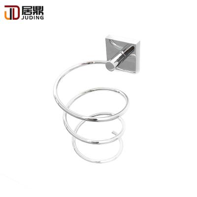 China Newest Workable Bathroom Wall Hair Dryer Bracket Hair Dryer Holder Metal Chrome Hair Dryer Holder for sale