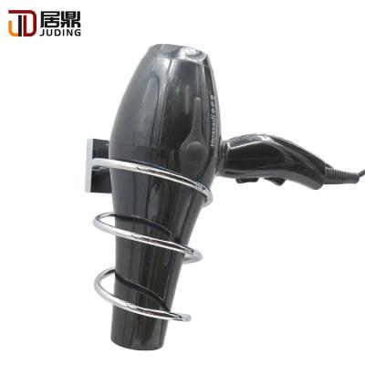 China New Style Workable Bathroom Shelf Hair Dryer Holder Chrome Hair Dryer Rack for sale