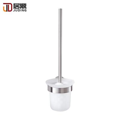 China Durable Hot Selling Zinc Alloy Wall Mounted Glass Cup Holder Bathroom Toilet Brush Holder Set for sale