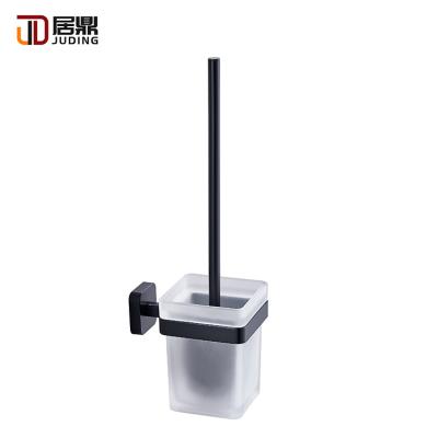 China Home High Quality Durable Matt Black Toilet Brush Holder Wall Mounted Bathroom for sale