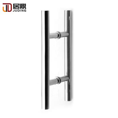 China Durable Customizable Modern Circular Type Sliding Stainless Steel Pull Door Bathroom Tube H Type Pour Glass Door Handle for sale