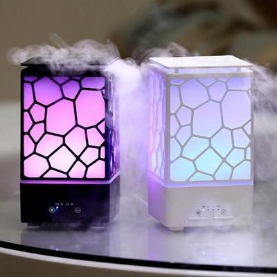 China Colorful Water Cube Essential Oil Aromatherapy Light Car Night Ultrasonic Aroma Diffuser for sale