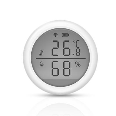 China Hot Real Value APP Display Screen LCD Sensor WSD400B Humidity Temperature Humidity Tuya 2022 WiFi Item Control Smart Home for sale