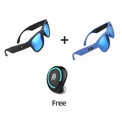 China Bone Conduction Sunglasses 2022 New Trending Smart Sunglasses UV400 Polarized Wireless Bone Conduction Glasses With 5.0 for sale