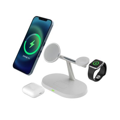 China 15w Earphone Magnetic Multi Device Three In One Wireless Charger Station For Apple 3 In 1 Foldable for sale