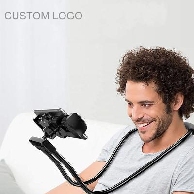 China 360 Degree Adjustable Lazy Rotation Neck Phone Bracket Selfie Mobile Phone Hanging Holder for sale