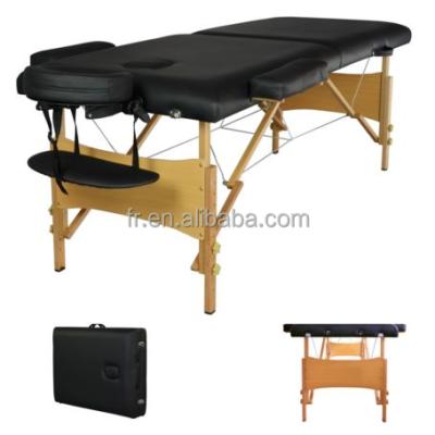 China Mature Wooden Massage Table 2 Section Massage Table For Body Care for sale