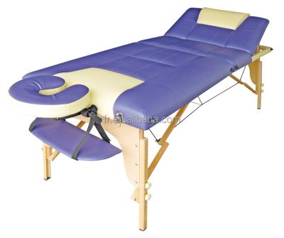 China Wooden adjustable massage table folding table massage table massage spa table foldable massage spa table for sale