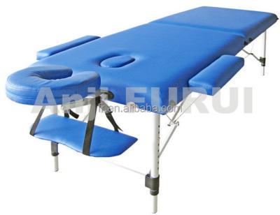 China Portable Aluminum Salon Table Massage Table 2 Section Short Massage Table for sale