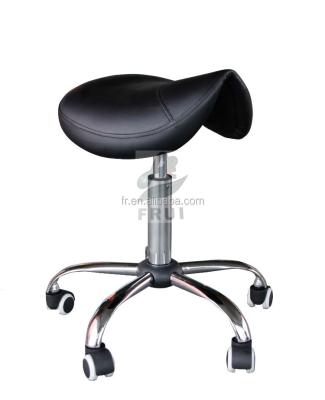 China Barber Chair Saddle Massage Pneumatic Rolling Stool Swivel Bar Stools With Wheels Saddle Stool for sale