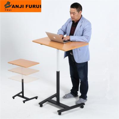 China Furniture Commercial Size Adjustable Computer Desk With Steel Frame for sale