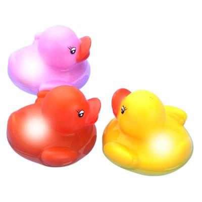 China Bath Toy LED Light Up Floating Rubber Duck Bath Toy For Baby Play for sale