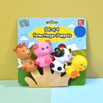 China High Quality Soft Lovely Story Kids Rubber Animal Finger Puppets Eco-friendly for sale