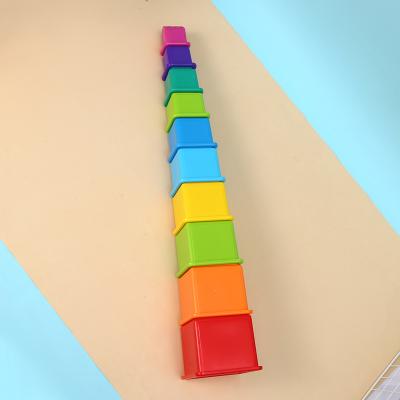 China High Quality Plastic Colorful DIY Model Number Plastic Stacking Toys for sale